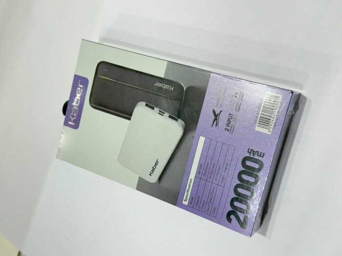 POWER BANK KABER 20000 MAH 2A SIN CABLE - Imagen 1