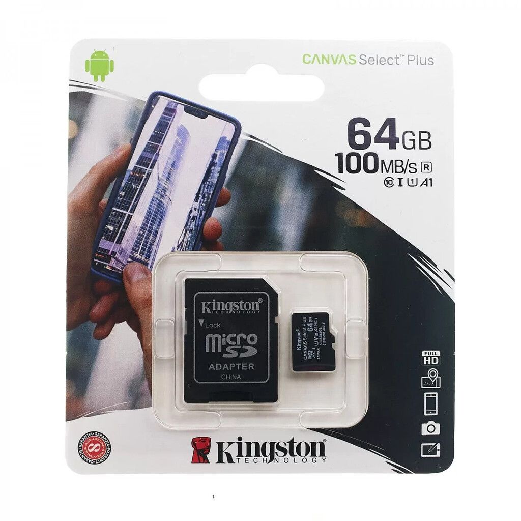 MEMORIA MICRO SD KINGSTON 64 GB MEMORIA MICRO SD KINGSTON 64 GB - Imagen 1