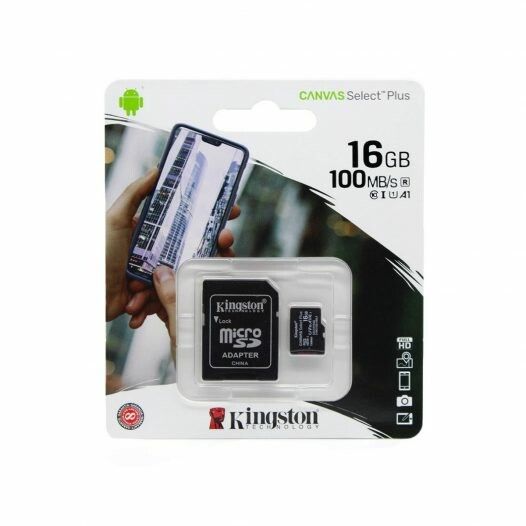 MEMORIA MICRO SD KINGSTON 16GB MEMORIA MICRO SD KINGSTON 16GB - Imagen 1
