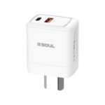 CABEZAL SOUL CARGA INTELIGENTE 220V USB C 20W + USB 18W