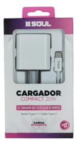 CARGADOR 220V SOUL COMPACT ADAPTADOR TIPO C 20 W - Imagen 2