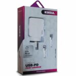 CARGADOR SOUL 220V  FAST CHARGE  CON CABLE TIPO C A LIGTHNING  DUO - Imagen 3