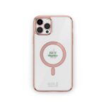FUNDA MAGNETICA BORDE DE COLOR CON PROTECTOR DE CAMARA COMPATIBLE PARA IPHONE